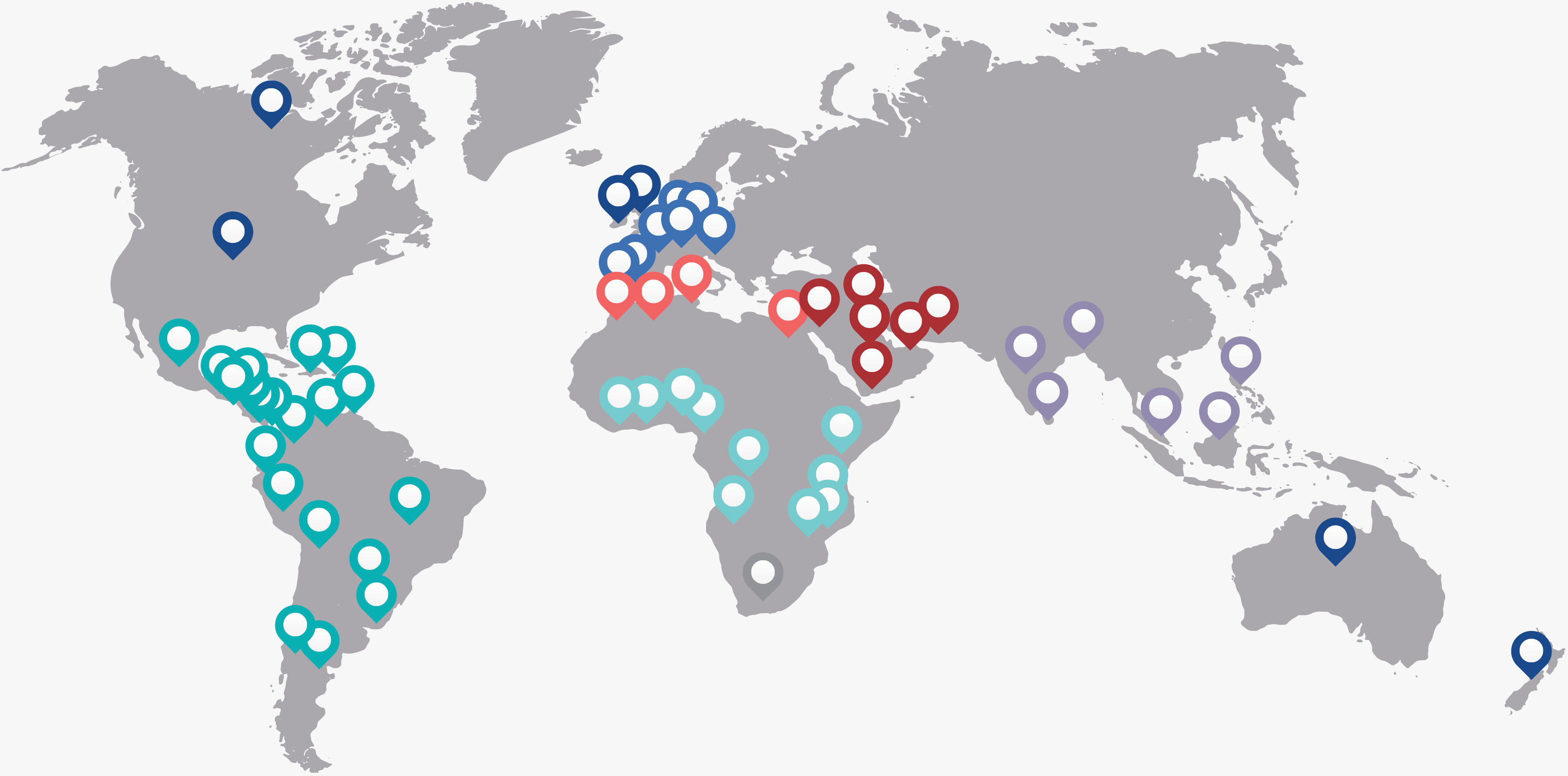 Map of Global Mind Project Countries (2022) Map of Global Mind Project Countries (2022)